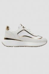 MICHAEL KORS Białe sneakersy Ari Trainer. Białe obuwie sportowe damskie Michael Kors, bez zapięcia. W wyprzedaży za 649.99 zł.