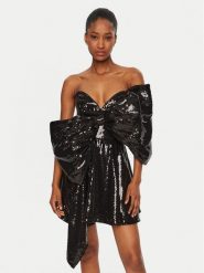 BARDOT Sukienka koktajlowa 59557DB Czarny Regular Fit. Czarne sukienki damskie Bardot, bez wzorów, z syntetyku, wizytowe, bez ramiączek. Za 529.99 zł.