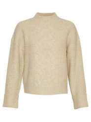 MOSS COPENHAGEN Sweter "Chastine Peggy" w kolorze beżowym rozmiar: L/XL. Brązowe swetry klasyczne damskie Moss Copenhagen, l, z wełny, bez kołnierzyka. Za 127.95 zł.
