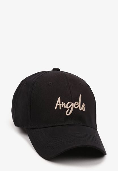 Czarna Bawełniana Czapka z Daszkiem z Haftowanym Napisem Reivessae. Czarne czapki z daszkiem damskie Renee, na lato, bez wzorów, z bawełny. Za 34.99 zł.