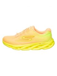 Skechers Buty "Go Run Swirl Tech Speed - Ultimate Stride" ze wzorem do biegania rozmiar: 37. Pomarańczowe obuwie sportowe damskie Skechers, z materiału, do biegania. Za 245.96 zł.