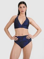 4F Góra od bikini damska - fioletowa S. Fioletowe bikini 4F, bez wzorów, z elastanu. W wyprzedaży za 49.99 zł.