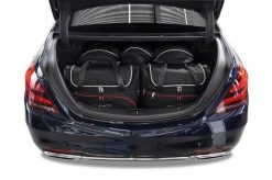 Torby Do Bagażnika Mercedes-Benz S 2013-2020 5Szt Kjust. Czarne torby podróżne KJUST, bez wzorów, z kauczuku. Za 1,444.00 zł.