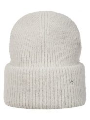 LUHTA Czapka "Noukkila" w kolorze kremowym rozmiar: onesize. Brązowe czapki damskie Luhta, bez wzorów, ze splotem. Za 96.14 zł.