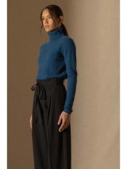Perfect Cashmere Kaszmirowy golf "Ashley" w kolorze niebieskim rozmiar: XXL. Niebieskie golfy damskie Perfect Cashmere, xxl, bez wzorów, z kaszmiru, bez ramiączek. Za 444.95 zł.