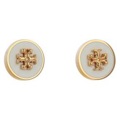 Kolczyki Tory Burch. Białe kolczyki damskie Tory Burch. Za 539.99 zł.