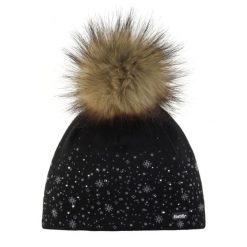 Czapka zimowa Eisbar Rana Lux Crystal MÜ. Czarne czapki damskie Eisbär, na zimę, bez wzorów, z dzianiny. Za 359.90 zł.