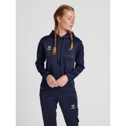 Bluza do piłki ręcznej damska Hummel Core XK z kapturem. Niebieskie bluzy damskie Hummel, xl, bez wzorów, z kapturem. Za 191.00 zł.