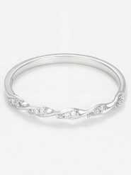 DIAMANTA Złoty pierścionek "Eternelle Torsade" z diamentami rozmiar: 50. Szare pierścionki damskie DIAMANTA, z diamentem, złote. Za 1,283.99 zł.