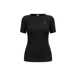 Koszulka termoaktywna damska Odlo Merino PW 140 Seamless BL Top Crew Neck SS. Czarne bluzki damskie ODLO, xs, bez wzorów, sportowe, bez kołnierzyka, bez ramiączek. Za 384.55 zł.