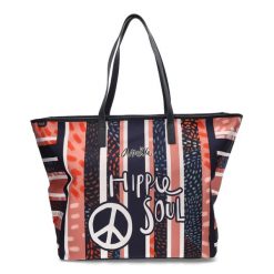 Pomarańczowa Duża Torba Plażowa Damska Anekke. Niebieskie shopper bag Anekke, duże, bez dodatków. Za 189.00 zł.