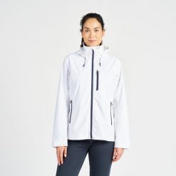 Kurtka przeciwdeszczowa damska Tribord Sailing 500. Niebieskie kurtki damskie TRIBORD, l, bez wzorów, z polaru, bez kaptura. Za 239.99 zł.