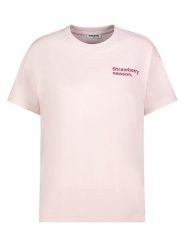 Sublevel Koszulka w kolorze jasnoróżowym rozmiar: M. Różowe bluzki damskie Sublevel, m, bez wzorów, z bawełny, bez kołnierzyka, bez ramiączek. Za 43.99 zł.