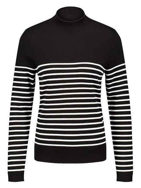 TAIFUN Sweter w kolorze czarno-białym rozmiar: 44. Białe swetry klasyczne damskie Taifun, s, z wiskozy, bez kołnierzyka. Za 113.63 zł.