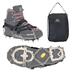 Raczki na buty KADVA Cerro. Brązowe obuwie trekkingowe damskie KADVA, z materiału, bez zapięcia. Za 76.99 zł.