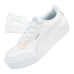 Buty sportowe damskie Puma Carina Lift. Białe obuwie sportowe casual damskie Puma, ze skóry ekologicznej, bez zapięcia. Za 149.00 zł.
