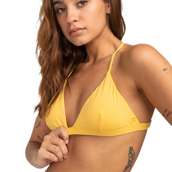 Góra od stroju kąpielowego Billabong Sol Searcher Cross Back. Żółte bikini Billabong, bez wzorów. Za 83.99 zł.
