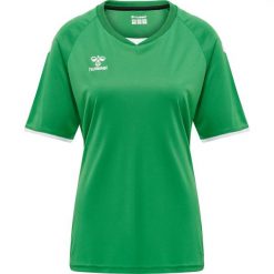 Koszulka damska Hummel hmlhmlCORE volley. Zielone bluzki damskie Hummel, s, bez wzorów, sportowe, bez kołnierzyka, bez ramiączek. Za 160.00 zł.