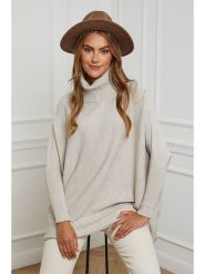 Soft Cashmere Golf w kolorze beżowym rozmiar: 34/36. Brązowe golfy damskie Soft Cashmere, bez wzorów, z kaszmiru, bez ramiączek. Za 162.57 zł.