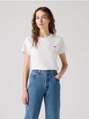 Levi's Koszulka w kolorze białym rozmiar: XL. Białe bluzki damskie Levi's, s, bez wzorów, z bawełny, bez kołnierzyka, bez ramiączek. Za 46.95 zł.