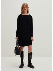 STEFANEL Sukienka w kolorze czarnym rozmiar: 36. Czarne sukienki damskie Stefanel, bez wzorów, z wiskozy, bez ramiączek. Za 113.90 zł.