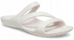 Klapki Dla Dorosłych Crocs Kadee II. Brązowe klapki damskie Crocs, bez wzorów, z materiału, bez obcasa, bez zapięcia. Za 119.99 zł.