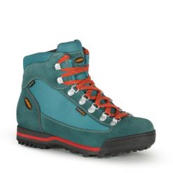 Buty sportowe trekkingowe damskie Aku Ultralight Gore-tex skóra. Niebieskie obuwie sportowe damskie Aku, z gore-texu, bez zapięcia, trekkingowe. Za 449.00 zł.