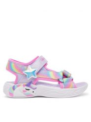 Skechers Sandały Unicorn Dreams Sandal-Dreamy Unicorns 303107L/LVMT Fioletowy. Fioletowe sandały dziewczęce Skechers, ze skóry, bez obcasa, bez zapięcia. Za 189.99 zł.