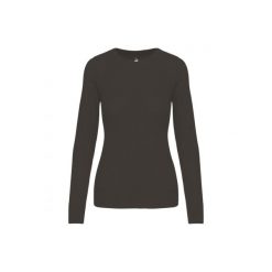 Damski sweter z okrągłym dekoltem Kariban. Szare swetry klasyczne damskie KARIBAN, na zimę, bez kołnierzyka. Za 185.00 zł.