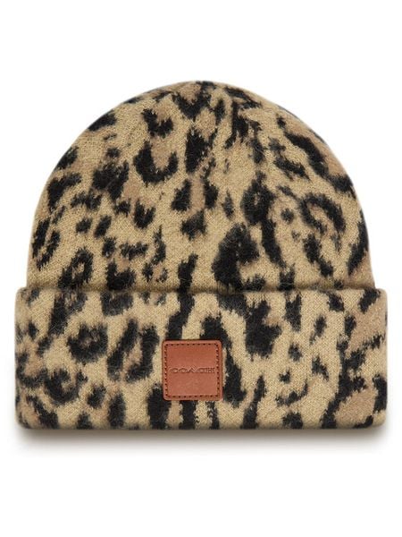 Coach Czapka CCL50 Beżowy. Brązowe czapki damskie Coach, na zimę, bez wzorów, z nylonu. Za 329.99 zł.