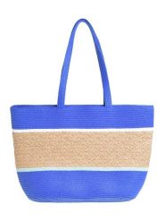 BLE Shopper bag w kolorze beżowo-niebieskim - 48 x 30 x 14 cm rozmiar: onesize. Brązowe shopper bag BLE, bez wzorów, z materiału, na ramię, bez dodatków. Za 49.95 zł.