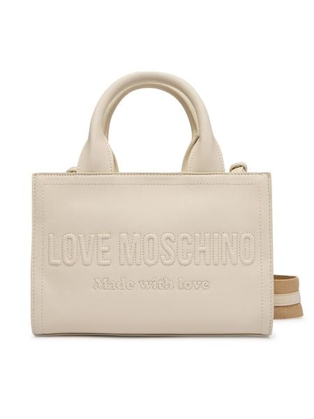 LOVE MOSCHINO Torebka JC4044PP1OLE0110 Écru. Torebki klasyczne damskie Love Moschino, ze skóry, bez dodatków. Za 879.99 zł.