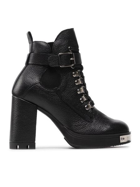 Rage Age Trzewiki RA-16-06-000406 Czarny. Czarne botki damskie Rage Age, ze skóry, bez obcasa, na słupku, bez zapięcia. Za 439.99 zł.