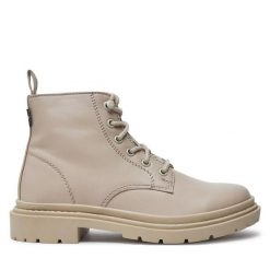 Trzewiki Levi's®. Brązowe botki damskie bez obcasa, na płaskiej podeszwie, bez zapięcia. Za 389.99 zł.