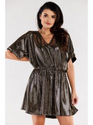 Awama Sukienka w kolorze antracytowym rozmiar: onesize. Szare sukienki damskie Awama, bez wzorów, bez ramiączek. Za 159.99 zł.