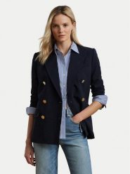 LAUREN RALPH LAUREN Marynarka 200911071001 Granatowy Straight Fit. Niebieskie marynarki i żakiety damskie Lauren Ralph Lauren, bez wzorów, z wełny. Za 2,199.00 zł.