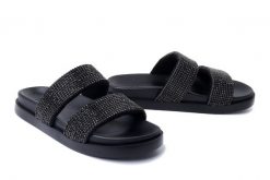 RIEKER Revolution W1451-00 black, klapki damskie. Czarne klapki damskie Rieker, bez wzorów, z kauczuku, bez obcasa, bez zapięcia. Za 223.93 zł.