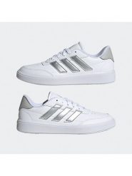 Adidas Sneakersy "Courtblock" w kolorze srebrno-białym rozmiar: 40. Białe obuwie sportowe damskie Adidas, bez zapięcia. Za 170.47 zł.