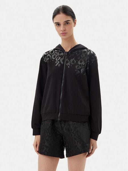 EA7 Emporio Armani Bluza 7W000479 AF13135 UC001 Czarny Regular Fit. Czarne bluzy damskie EA7 Emporio Armani, l, bez wzorów, z bawełny, bez kaptura. Za 359.99 zł.