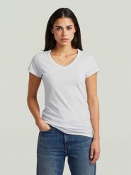 G-Star Koszulka w kolorze białym rozmiar: M. Białe bluzki damskie G-Star, m, bez wzorów, z bawełny, retro, bez kołnierzyka, bez ramiączek. Za 106.38 zł.