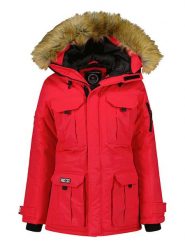 Canadian Peak Parka w kolorze czerwonym rozmiar: L. Czerwone parki damskie Canadian Peak, l, bez kaptura. Za 281.10 zł.