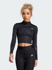 Adidas Koszulka sportowa "Performance z linii Hyperglam" w kolorze czarnym rozmiar: M. Czarne koszulki sportowe damskie Adidas, m, bez wzorów, z materiału, bez ramiączek, outdoorowe. Za 125.27 zł.