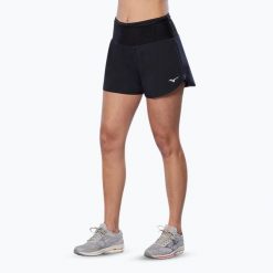 Spodenki do biegania damskie Mizuno Core 5.5. Czarne spodenki sportowe damskie Mizuno, na lato, s, bez wzorów, z materiału, do biegania. Za 129.99 zł.