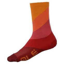 Skarpetki rowerowe Alé Cycling Diagonal Digitopress. Czerwone skarpetki damskie ALÉ CYCLING, bez wzorów. Za 107.45 zł.
