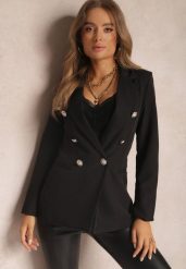 Czarna Marynarka Timatea. Czarne marynarki i żakiety damskie Renee, m, bez wzorów, z satyny, eleganckie. Za 119.99 zł.