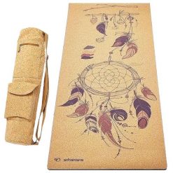 Zestaw mata do jogi z gumy i korka 5 mm + torba z korka - Attrape rêves. Białe torby sportowe ACHAMANA, bez wzorów, z bawełny, duże. Za 550.00 zł.