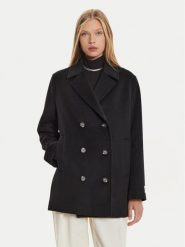 Calvin Klein Płaszcz wełniany K20K207699 Czarny Regular Fit. Czarne płaszcze damskie Calvin Klein, na zimę, bez wzorów, z syntetyku, bez kaptura. Za 1,259.00 zł.
