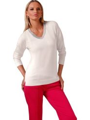 Heine Sweter w kolorze kremowym rozmiar: 46. Brązowe swetry klasyczne damskie Heine, bez kołnierzyka. Za 104.99 zł.