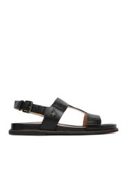 U.S. Polo Assn. Sandały EO-ADELI002W/6L1 Czarny. Czarne sandały damskie U.S. Polo Assn., bez wzorów, ze skóry, bez obcasa, na płaskiej podeszwie, bez zapięcia. Za 299.99 zł.