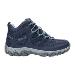 Damskie buty trekkingowe Edgepoint IV Mid. Niebieskie obuwie trekkingowe damskie Regatta, z materiału, bez zapięcia. Za 372.00 zł.